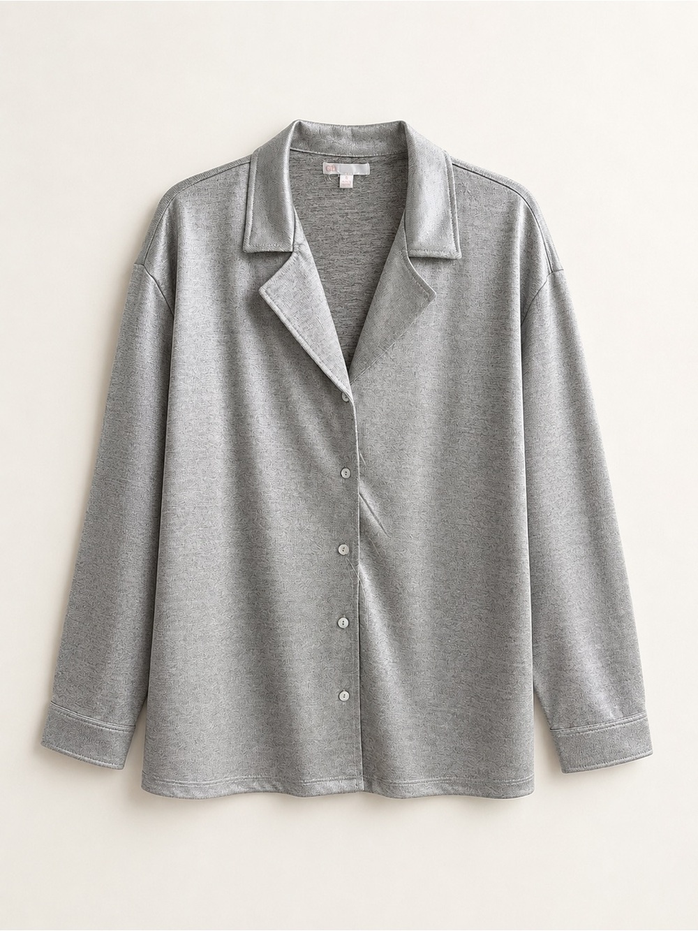 Metallic Knit Button-Up shirt Top | Size Small